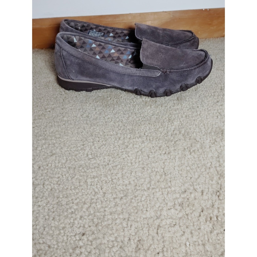 Skechers Breathe Easy Women 9.5 Suede Moccasin Slip-On Relaxed Fit Comfort Shoes - Picture 5 of 15
